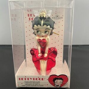 Kurt Adler Betty Boop Red Dress Christmas Tree Ornament Handcrafted Glass 2013